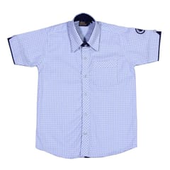 LWS Primary & Secondary Boys Check Shirt with logo (Std. 1st to 10th)