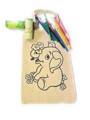 Diy canvas Tote Bag Elephant Color Me